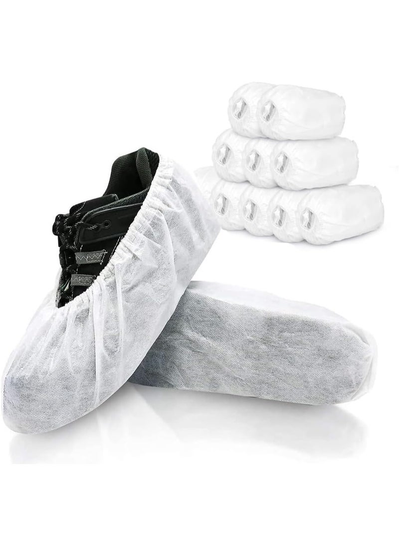 MAKINGTEC Disposable Shoe Covers, 100 Packs (50 Pairs) Boot Covers Non-Slip Shoe Covers for Indoor Shoe Protector Medical Boot Cover Rain Shoes Sneaker Bottom Protector Shoe Cover - Image 1